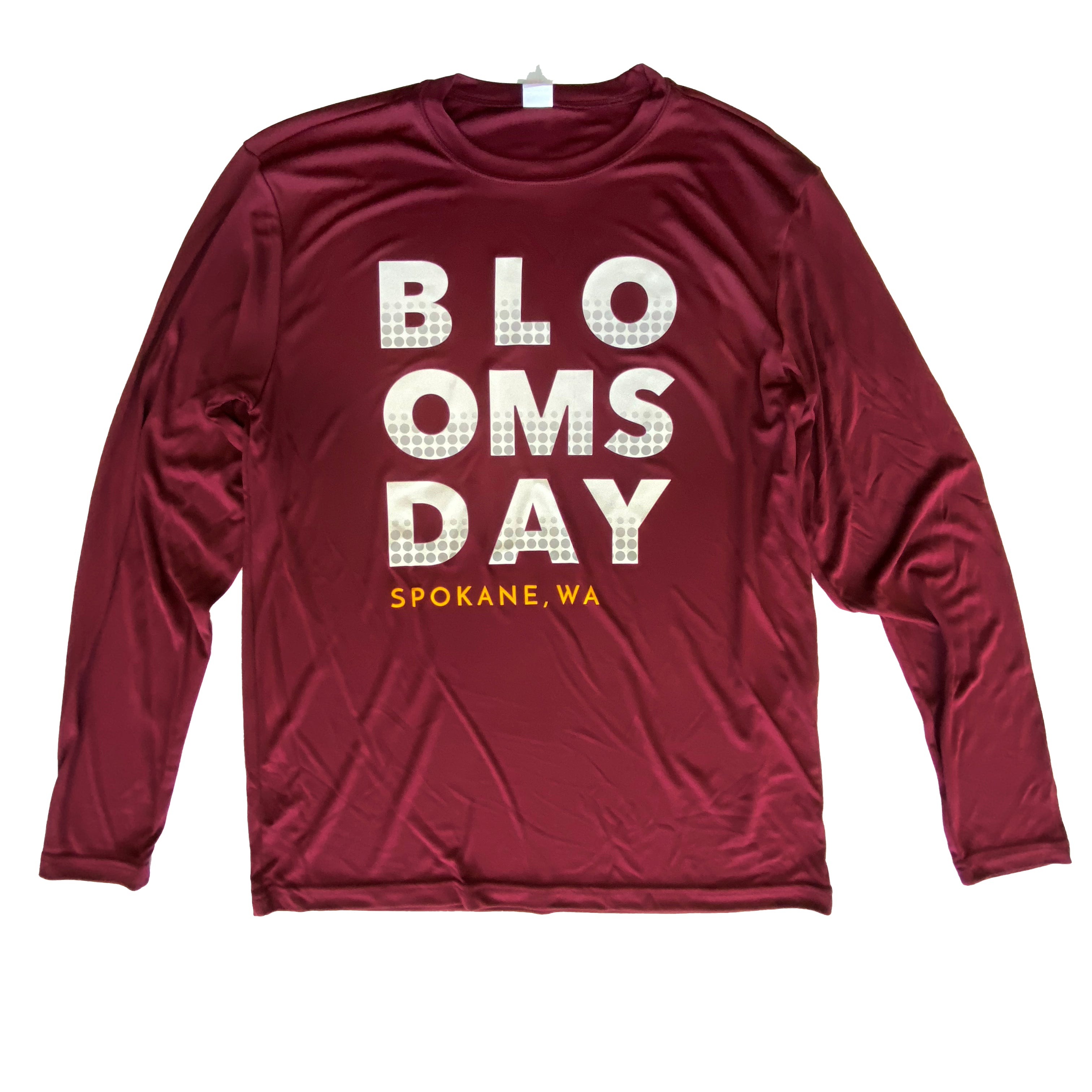 Maroon Long Sleeve Performance Souvenir TShirt Bloomsday Store