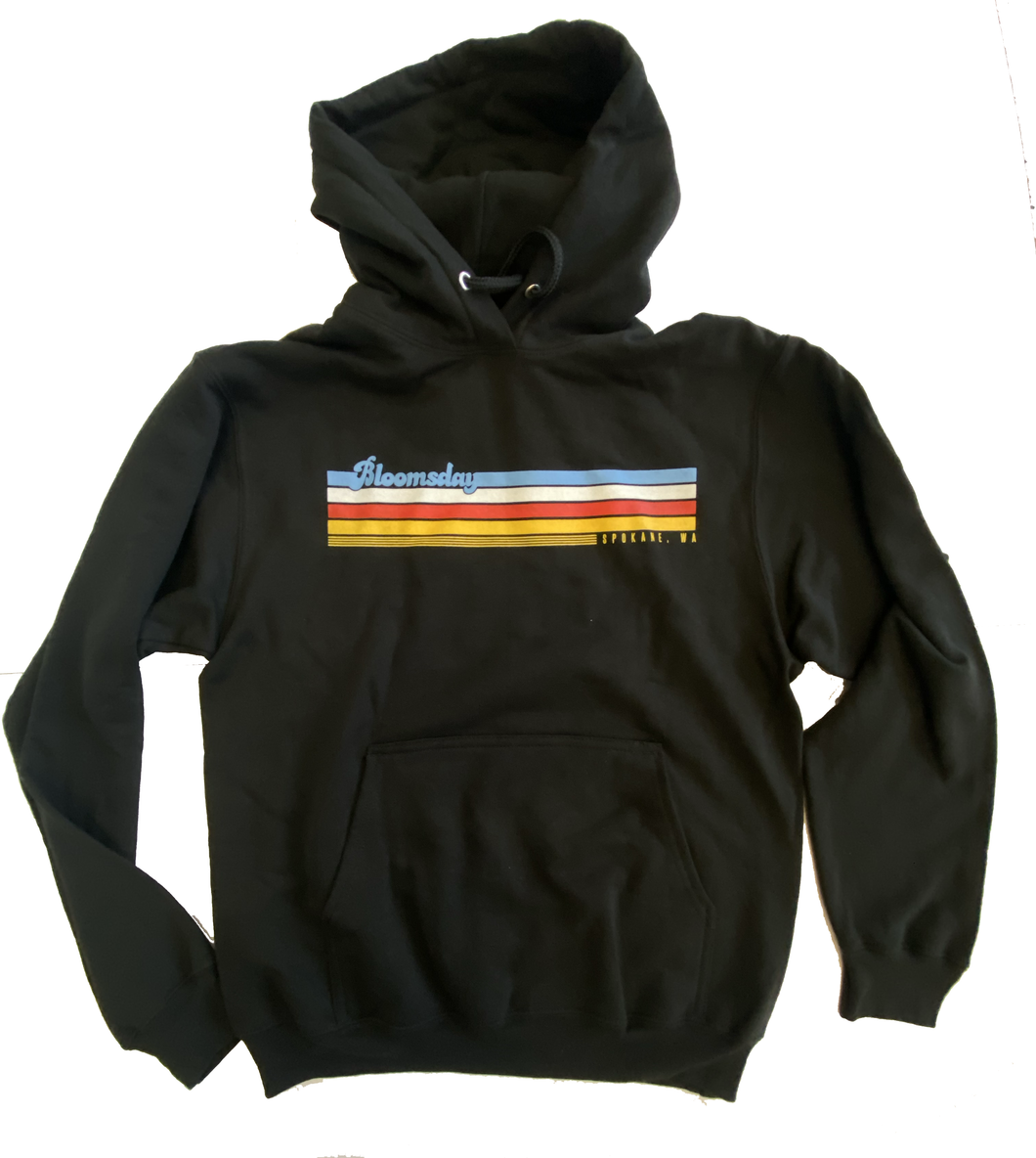 Bloomsday Striped Hoodie (Black)