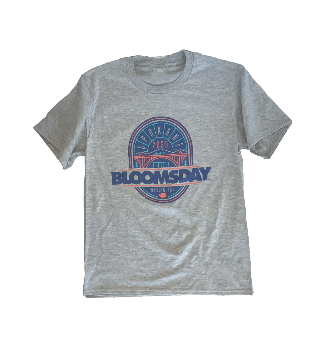 Gray Short-Sleeve Bloomsday Souvenir Shirt
