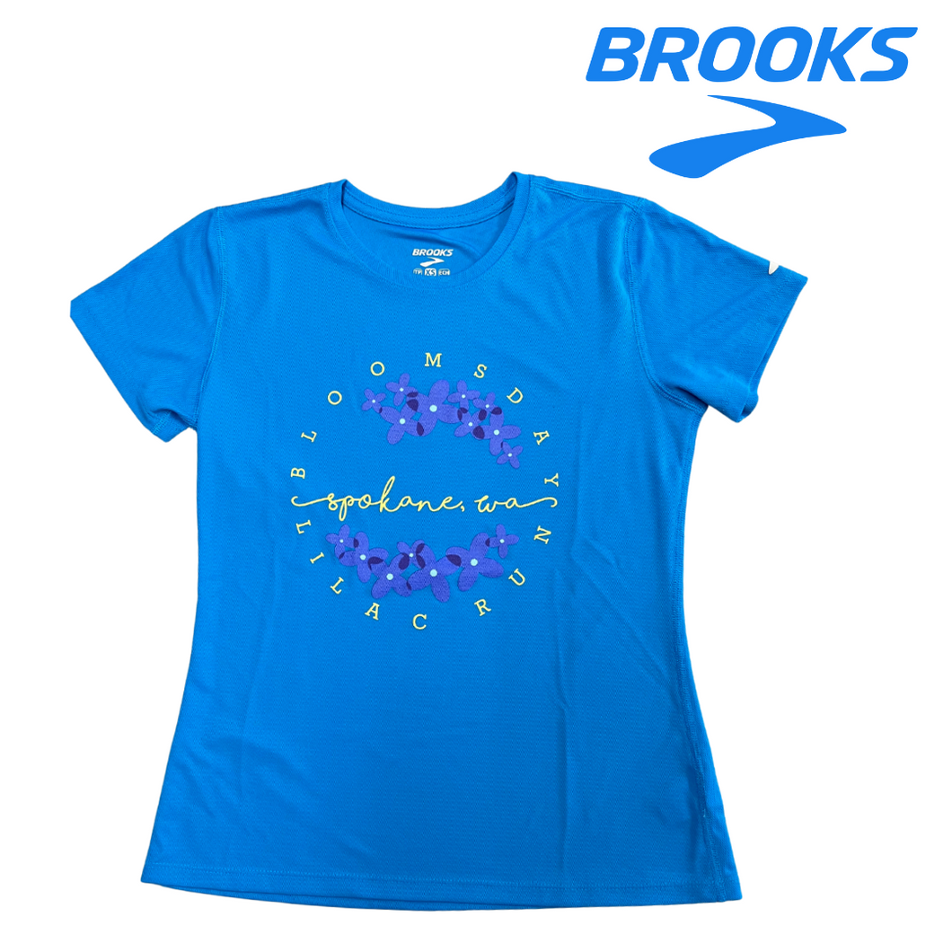 Women’s Short-Sleeve Brooks Shirt - Blue Lilac Design